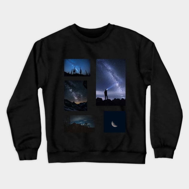 Nature Pics at Night Crewneck Sweatshirt by gmonpod11@gmail.com